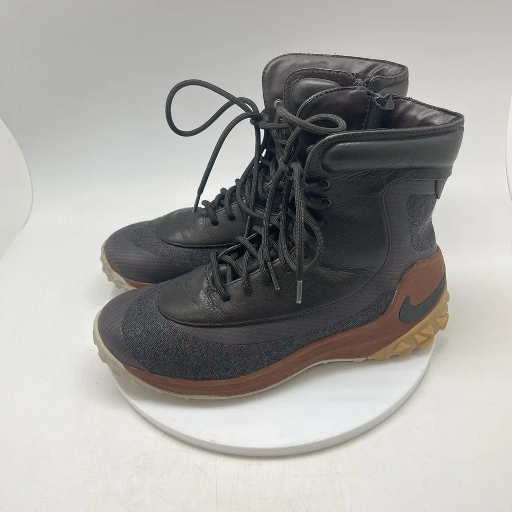 Nike Zoom‎ Kynsi Jacquard Boots Womens 9.5 Brown Leather Waterproof 806978-202